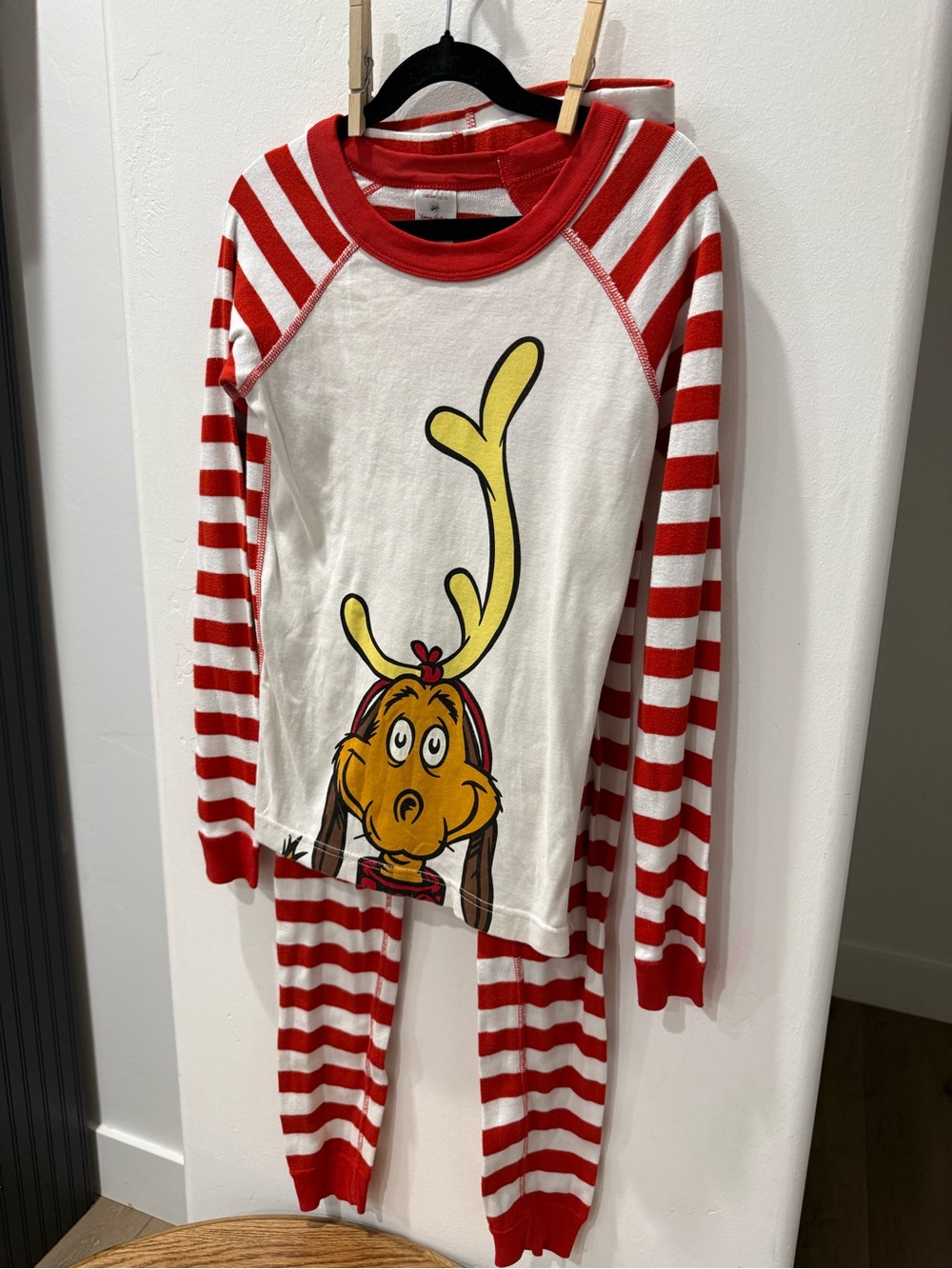 Hanna Andersson Red & White Striped Dr. Seuss Character Pajama Set